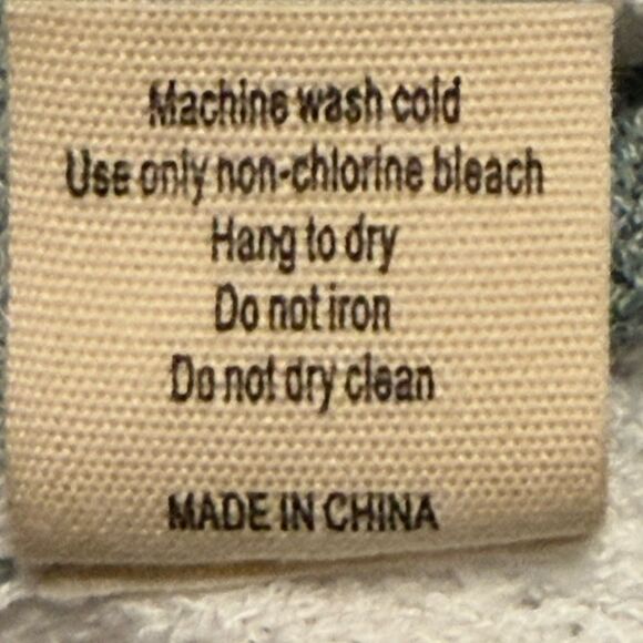 Top Notch Boutique Button Front Pullover Sweater White Sage Green Stripes Medium - Picture 8 of 8